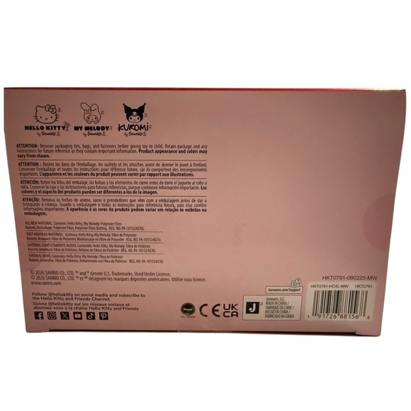 Hello Kitty My Melody Kuromi Valentine Plush Bouquet Boxed Sanrio NWT - Picture 16 of 16